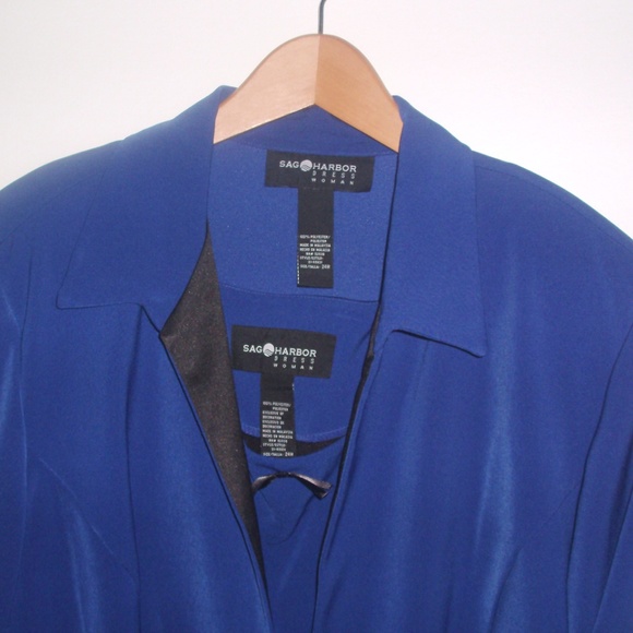 NWT Sag Harbor Jacket Blazer and Blouse 2 piece Set size 26W - Picture 3 of 11